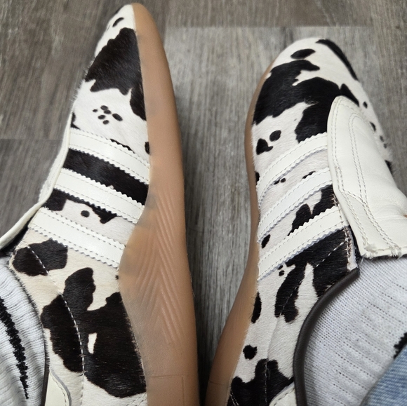 adidas Taekwondo Women's Cow Print Sneakers in Black and White - Picture 3 of 5